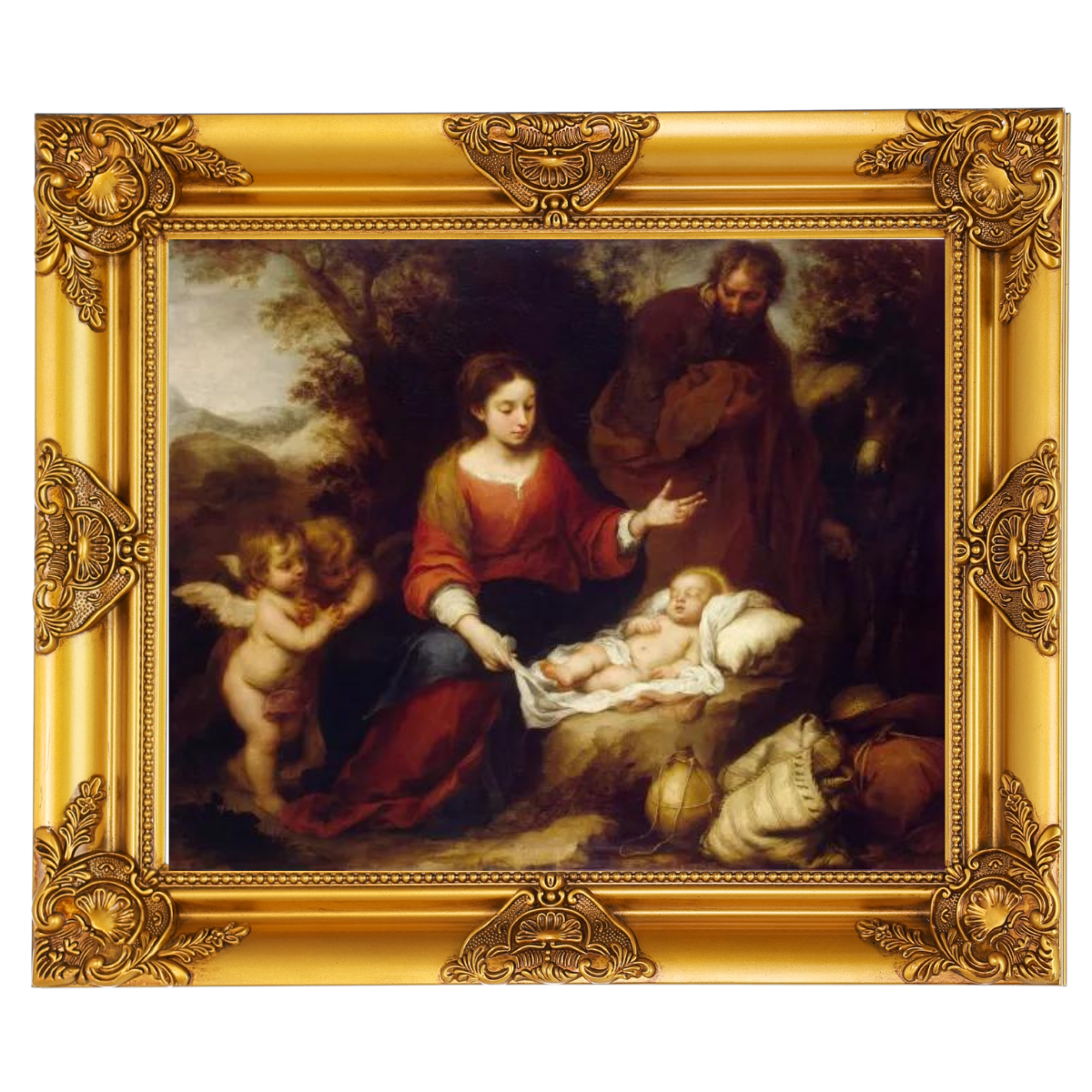 Rest on the Flight Into Egypt - Vintage Wall Art Prints Artfully For Living Room