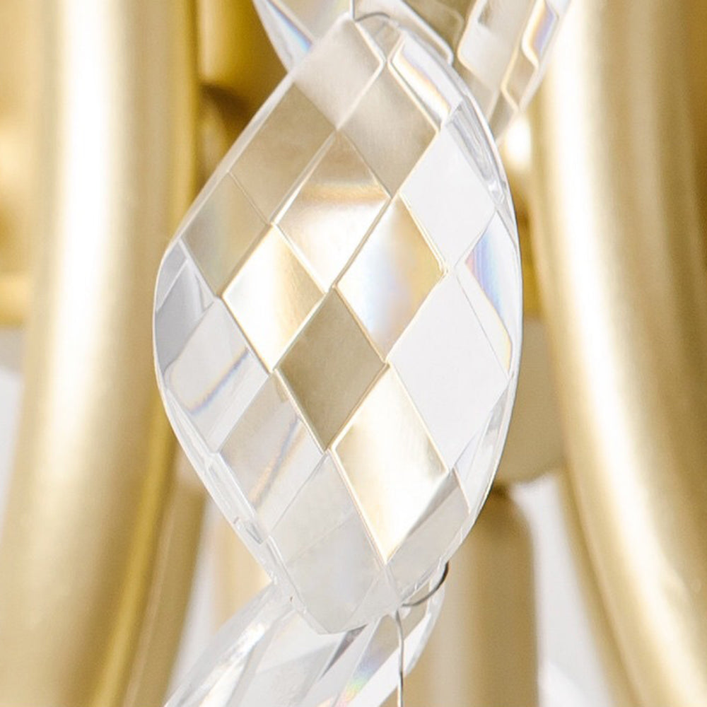 Marilyn Modern Crystal Metal Luxury Chandelier, Black & Gold