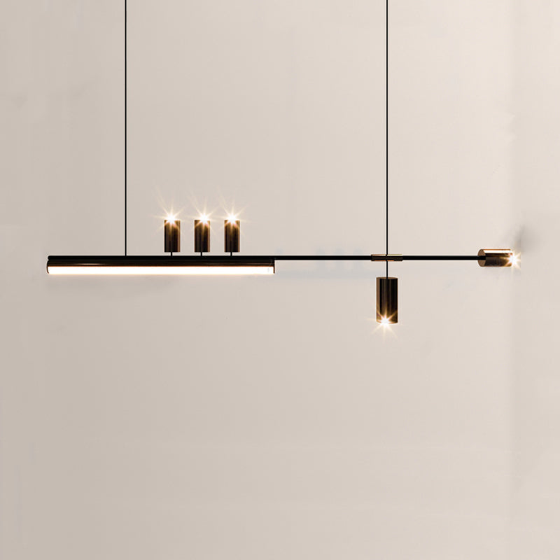 Edge Modern Minimalist Liner Metal Acrylic Pendant Light