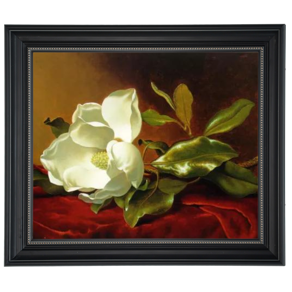 A Magnolia on Red Velvet- Romantic Wall Art Prints Decor For Bedroom