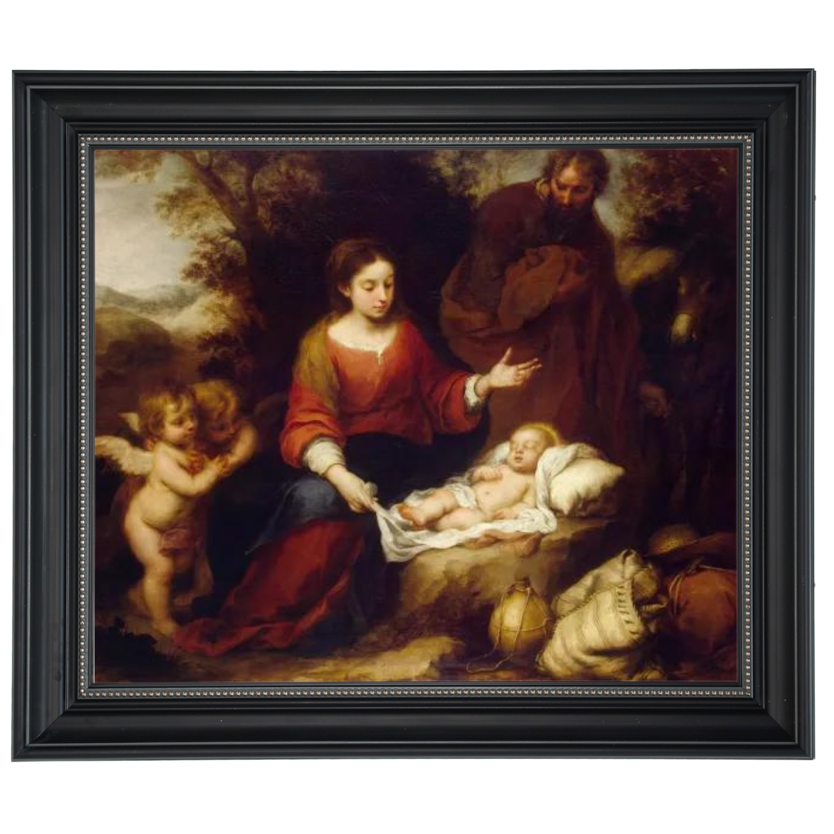 Rest on the Flight Into Egypt - Vintage Wall Art Prints Artfully For Living Room