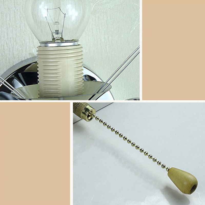 Kristy Vintage Cylinder Metal Bedside Wall Lamp, Gold/Chrome