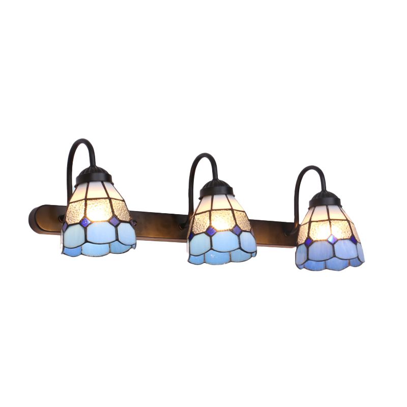 Baxter Tiffany Mirror Front Vanity Wall Lamp, 5 Styles, 3 Color, 23.5"