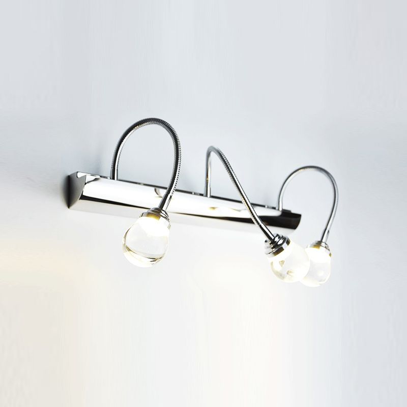 Leigh Modern Curve Around Steel/Acrylic Wall Lamp, White