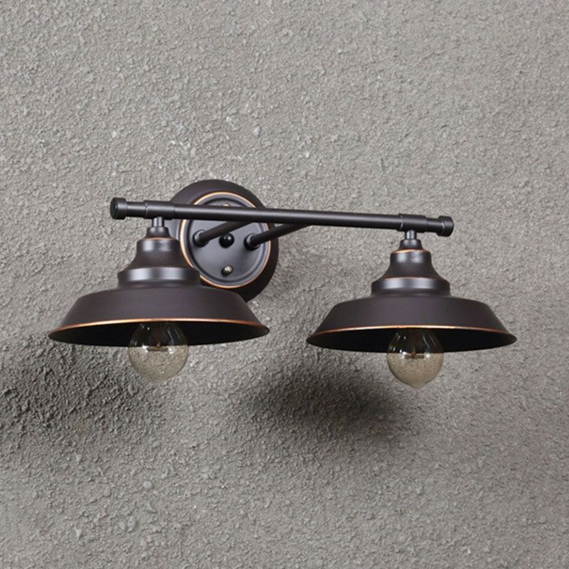 Alessio Retro Bowl-shaped Cast Metal Wall Lamp