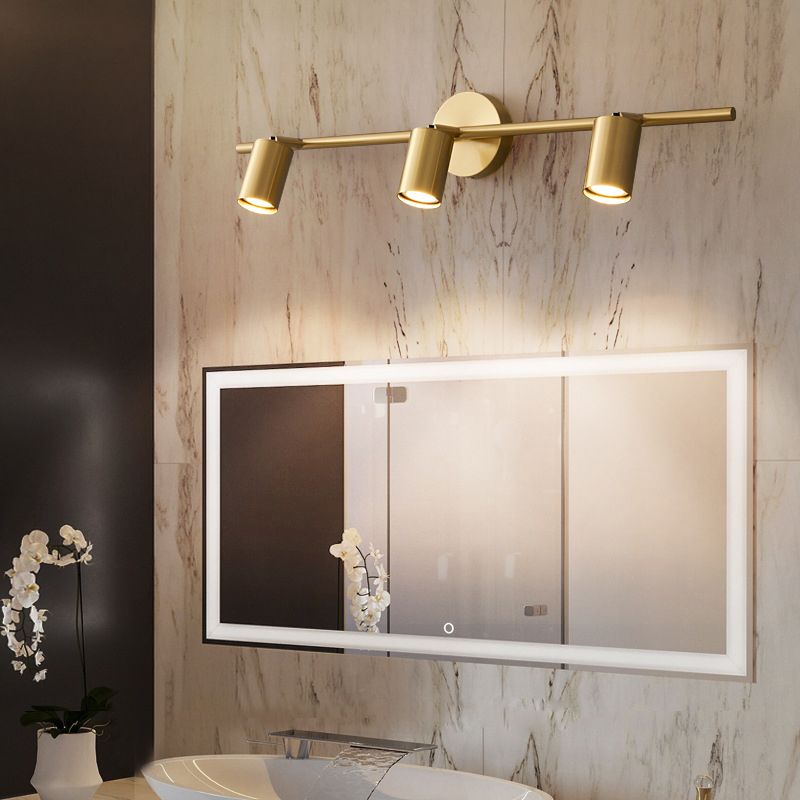 Freja Modern Cylinder Metal Wall Mounted Lamp Brass