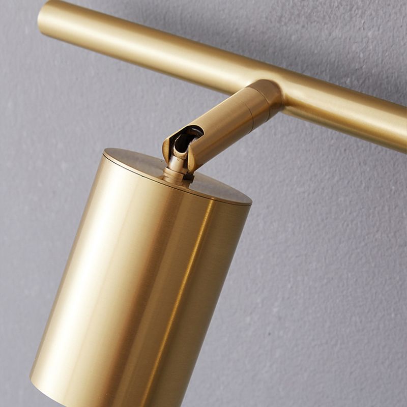 Freja Modern Cylinder Metal Wall Mounted Lamp, Black/Brass