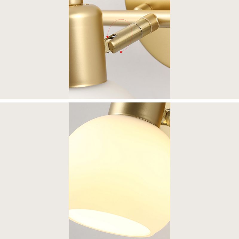 Valentina Modern Globe Metal Wall Mounted Lamps, Gold