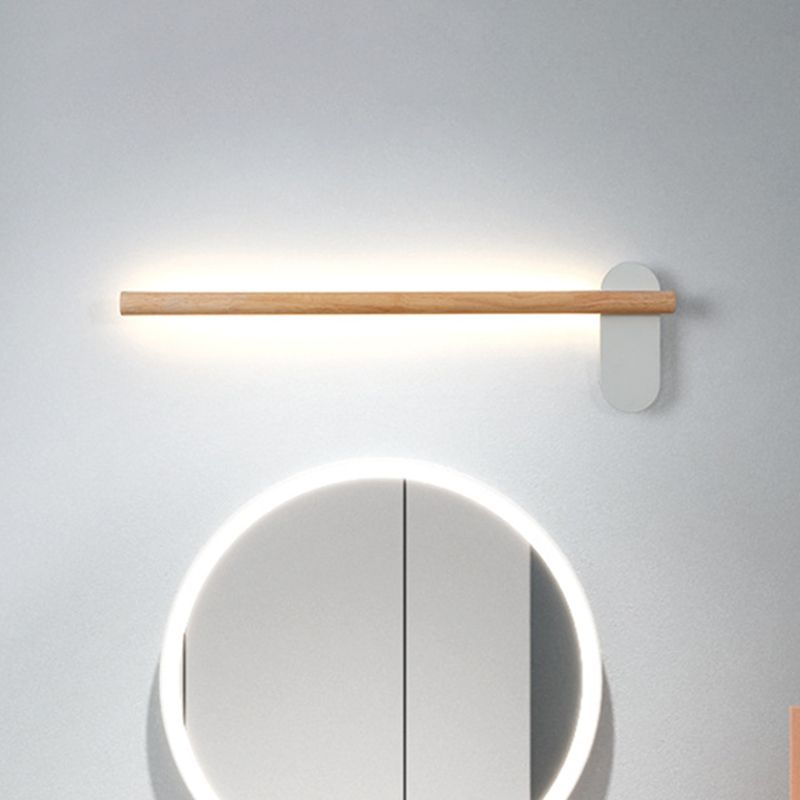 Ozawa Modern Linear Wood Wall Lamp In Living Room, Natural Light