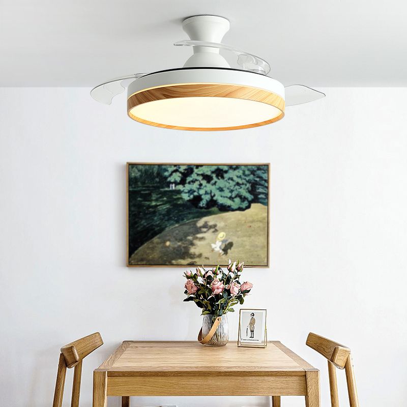 Morandi Ceiling Fan with Light, 4 Color, DIA 35.8"/42.1"