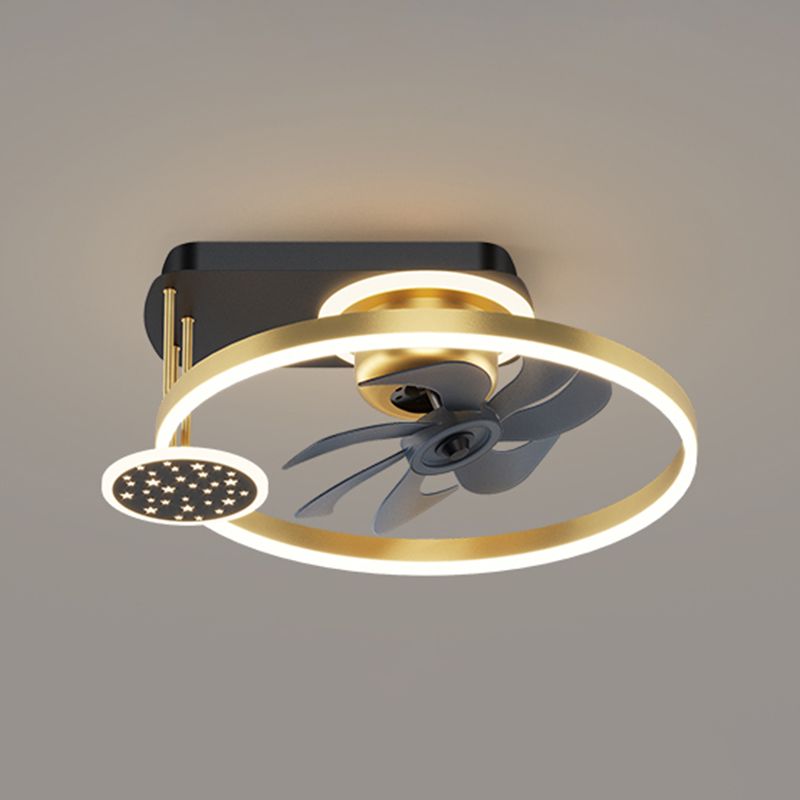 Minori Snowflake Ceiling Fan with Light, 4 Color, DIA 20"/21''