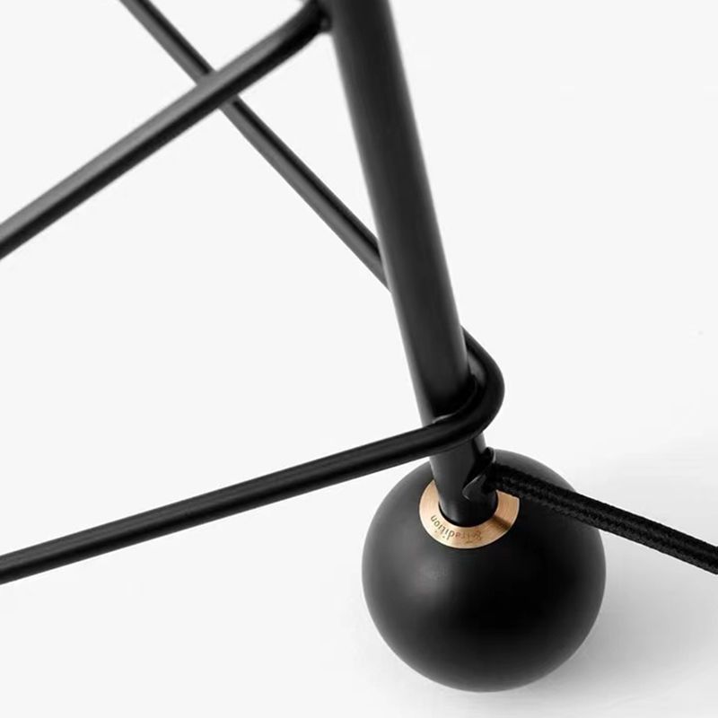 Salgado Modern Minimalist Geometric Tripod Metal Floor Lamp, Black