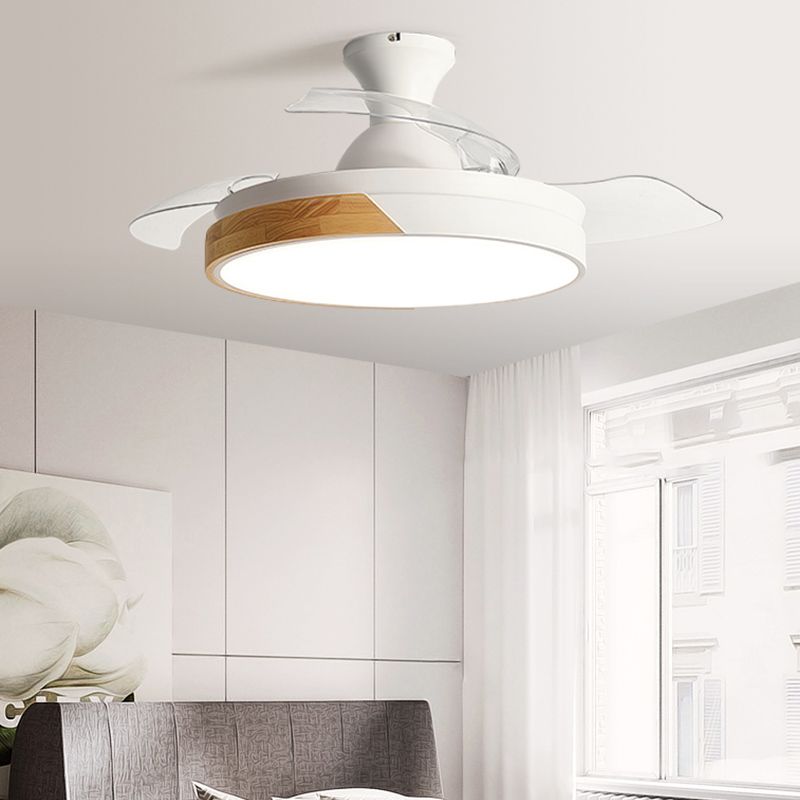 Morandi Invisible Blades Ceiling Fan with Light, 5 Color, L 35.4"/39.3"