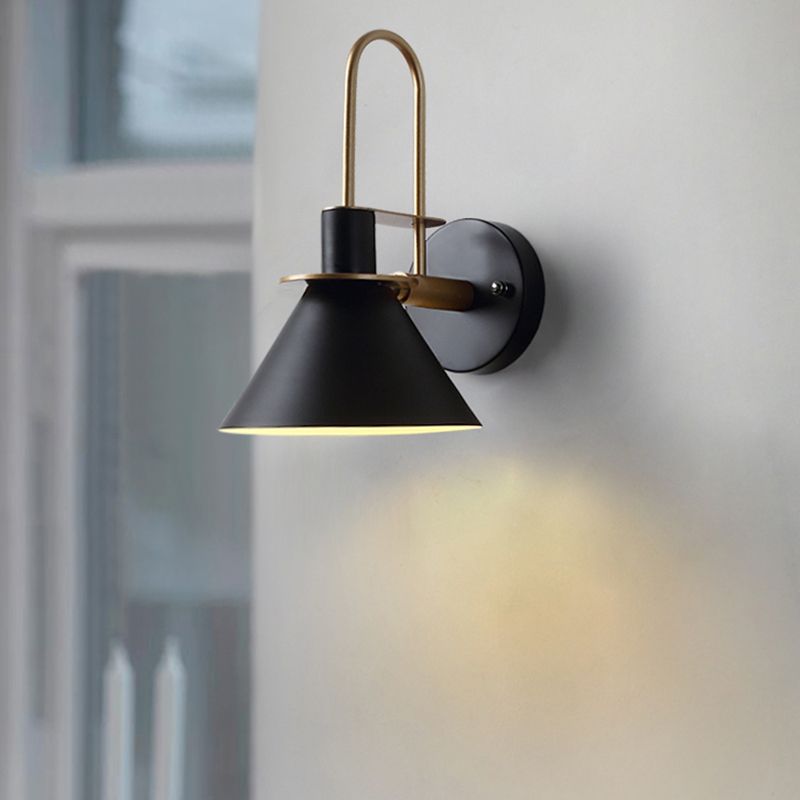 Morandi Vintage Horn Shape Metal Wall Lamp, Living room/Bedroom/Bathroom