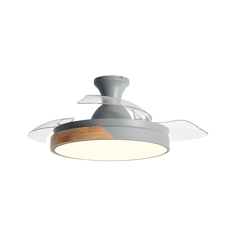 Morandi Invisible Blades Ceiling Fan With Light, 5 Color, L 35.4"/39.3"