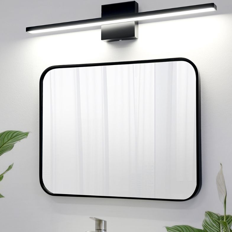 Edge Modern Linear/Square Mirror Front Vanity Metal LED Wall Lamp