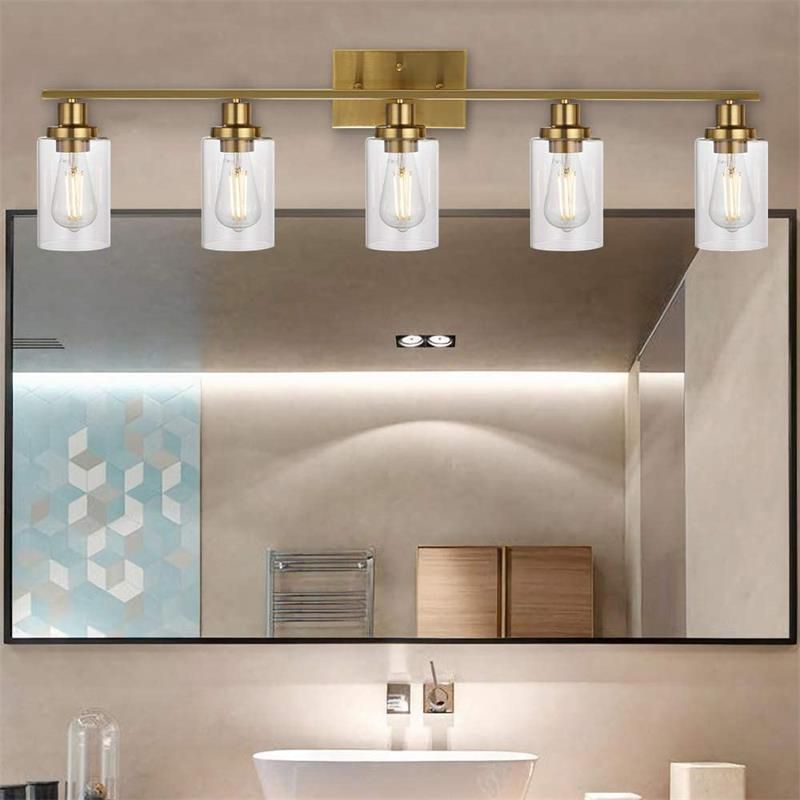 Alessio Modern Mirror Front Vanity Wall Lamp Metal Glass