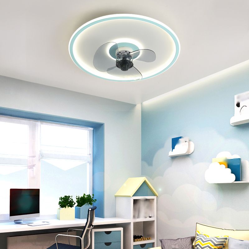 Morandi Ceiling Fan with Light, 5 Color, DIA 15.7"/20"