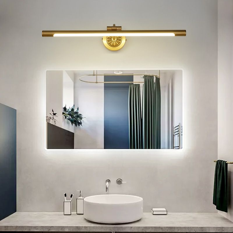 Eryn Modern Linear Vanity Wall Lamp, Gold, Bathroom
