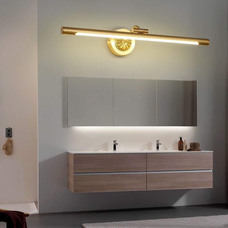 Eryn Modern Linear Vanity Wall Lamp, Gold, Bathroom
