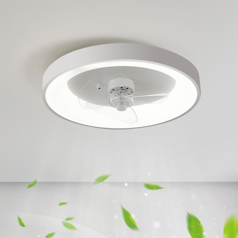 Quinn White Ceiling Fan with Light, Study/Bedroom