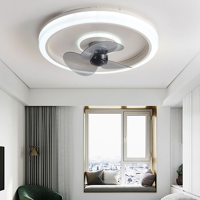Edge 2-Light Ring Ceiling Fan with Light, 4 Color, DIA 20"