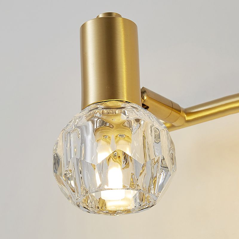 Kristy Luxury Globe Crystal Vanity Wall Lamp, 2/3 Light