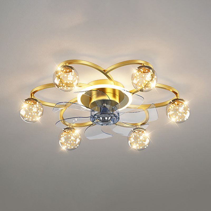 Madina 7-Blade Starry Ceiling Fan with Light DIA 22.8"