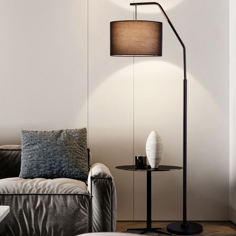 Eryn Cylinder Shape Floor Lamp, Over Arching Floor Lamp, Unique