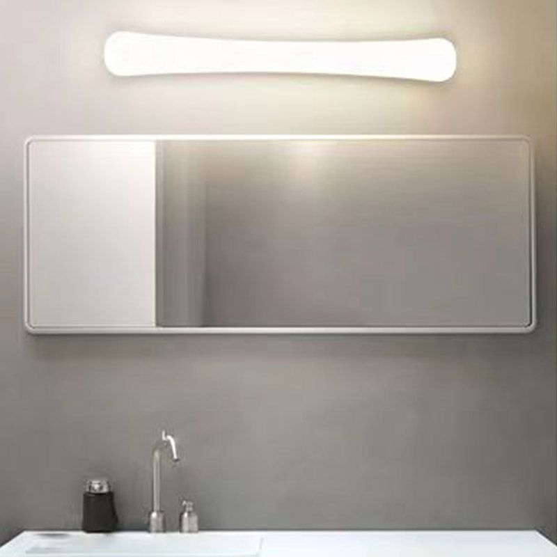 Edge White Mirror Front Vanity Wall Lamp, Acrylic