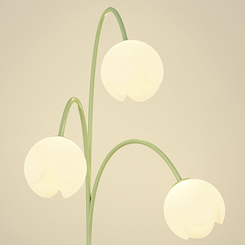 Lily Nordic 3 Lights Flower Metal Glass Floor Lamp