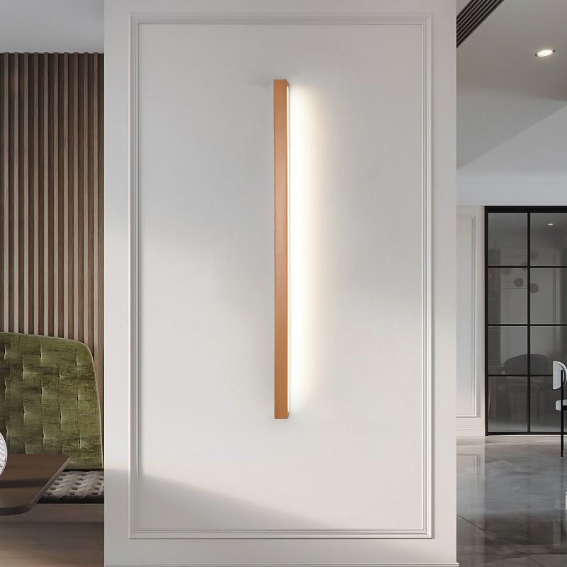 Ozawa Linear Mirror Wooden Front Vanity Wall Lamp Bedroom Bathroom