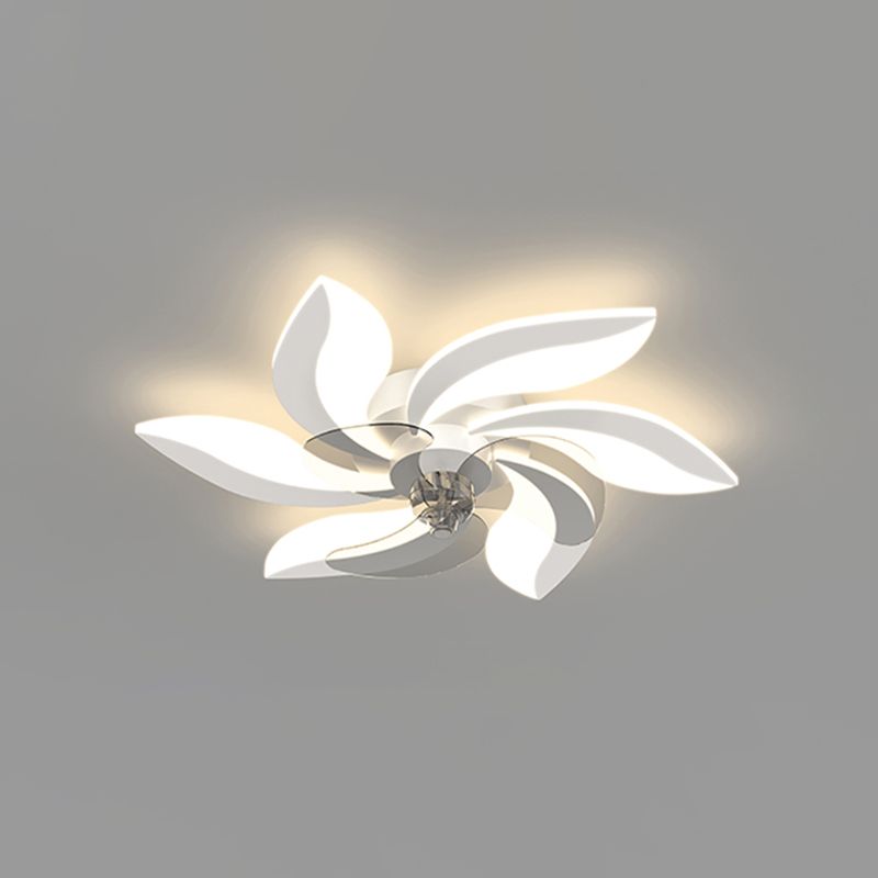 Hana Flower Ceiling Fan with Light, 3 Color, L 25.5"/27"/31"/35.5"