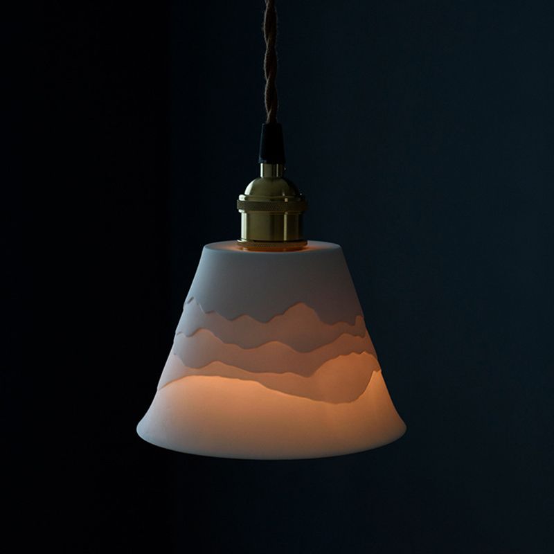 Lottie Modern Cone Wall Lamp, Metal/Ceramics