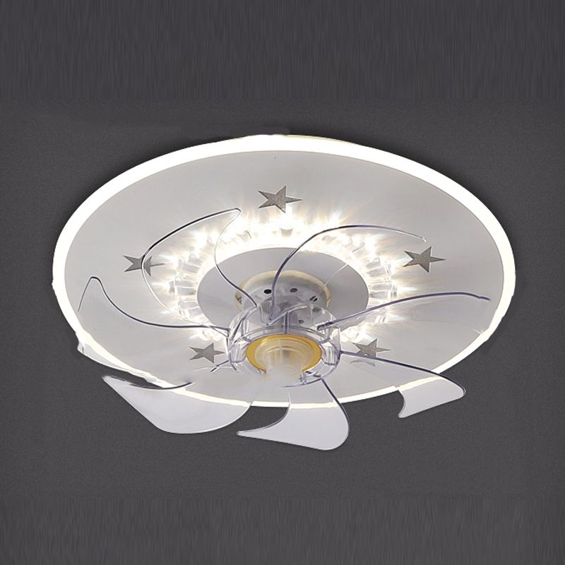 Edge Ring Ceiling Fan with Light, 6 Color, DIA 15.7"