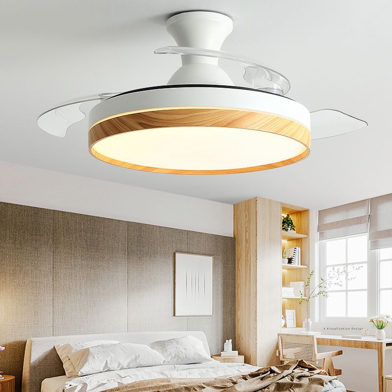 Morandi Ceiling Fan with Light, 4 Color, DIA 35.8"/42.1"