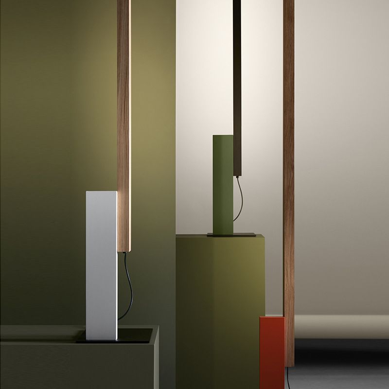 Edge Minimalist Linear Wood/Metal Floor Lamp , 4 Color