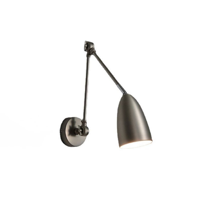 Brady Domed Shape Adjustable Wall Lamp Nickel Living Room