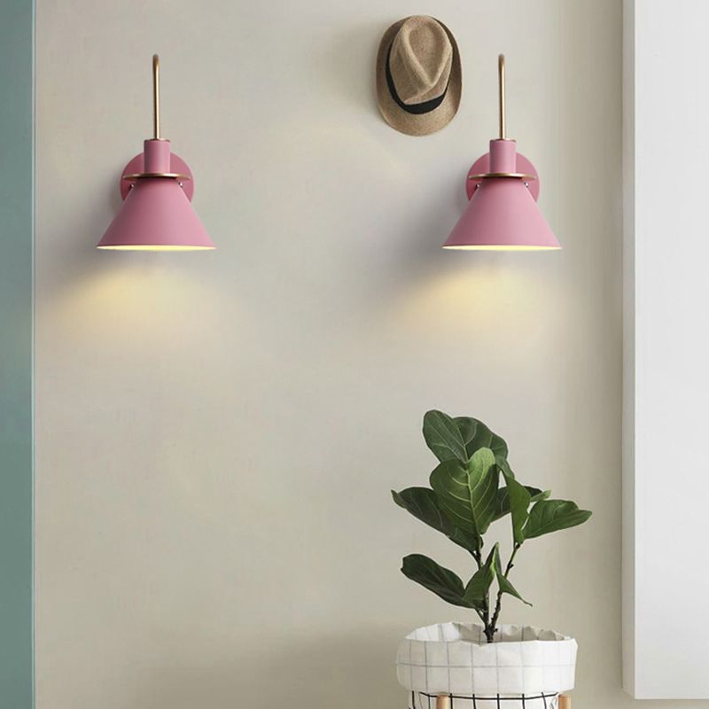 Morandi Vintage Horn Shape Metal Wall Lamp, Living room/Bedroom/Bathroom