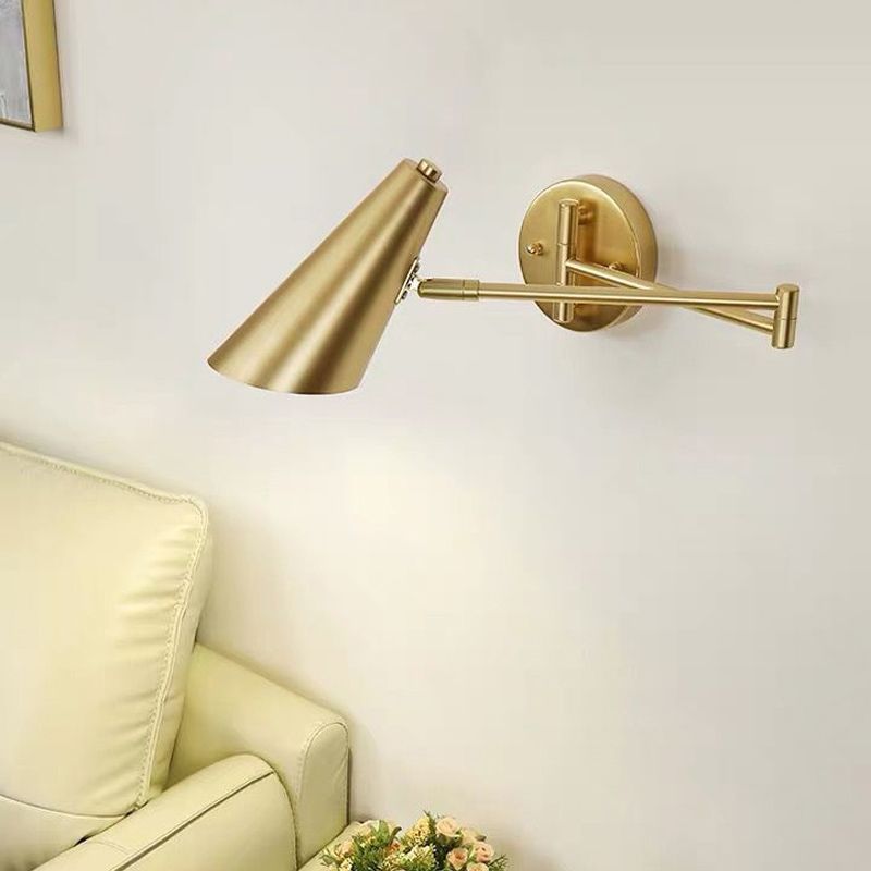 Freja Cone Adjustable Wall Lamp, 2 Color & Style