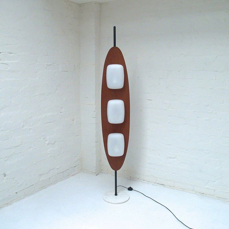 Salgado Leaf Shape Floor Lamp, Metal&Aryclic,Brown