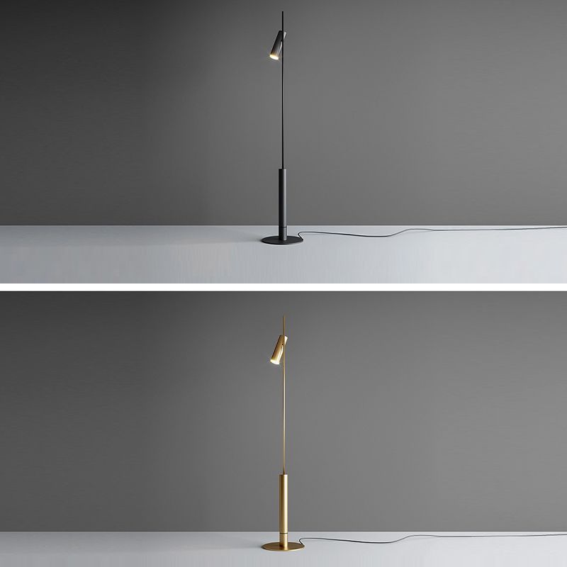 Freja Modern Linear double head Metal Silica Gel Floor Lamp