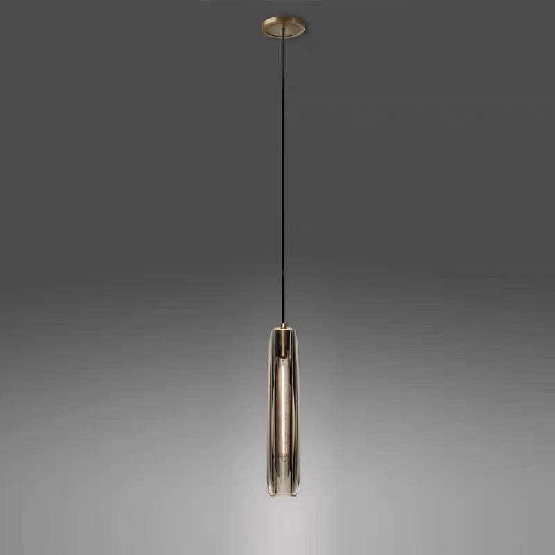 Sana Brass Designer LED Glass Pendant Lamp