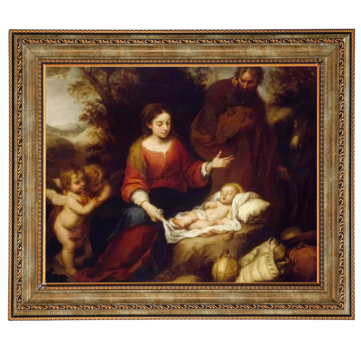 Rest on the Flight Into Egypt - Vintage Wall Art Prints Artfully For Living Room