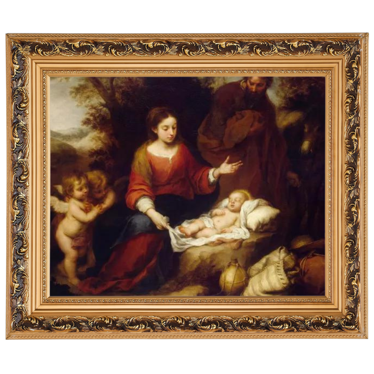 Rest on the Flight Into Egypt - Vintage Wall Art Prints Artfully For Living Room