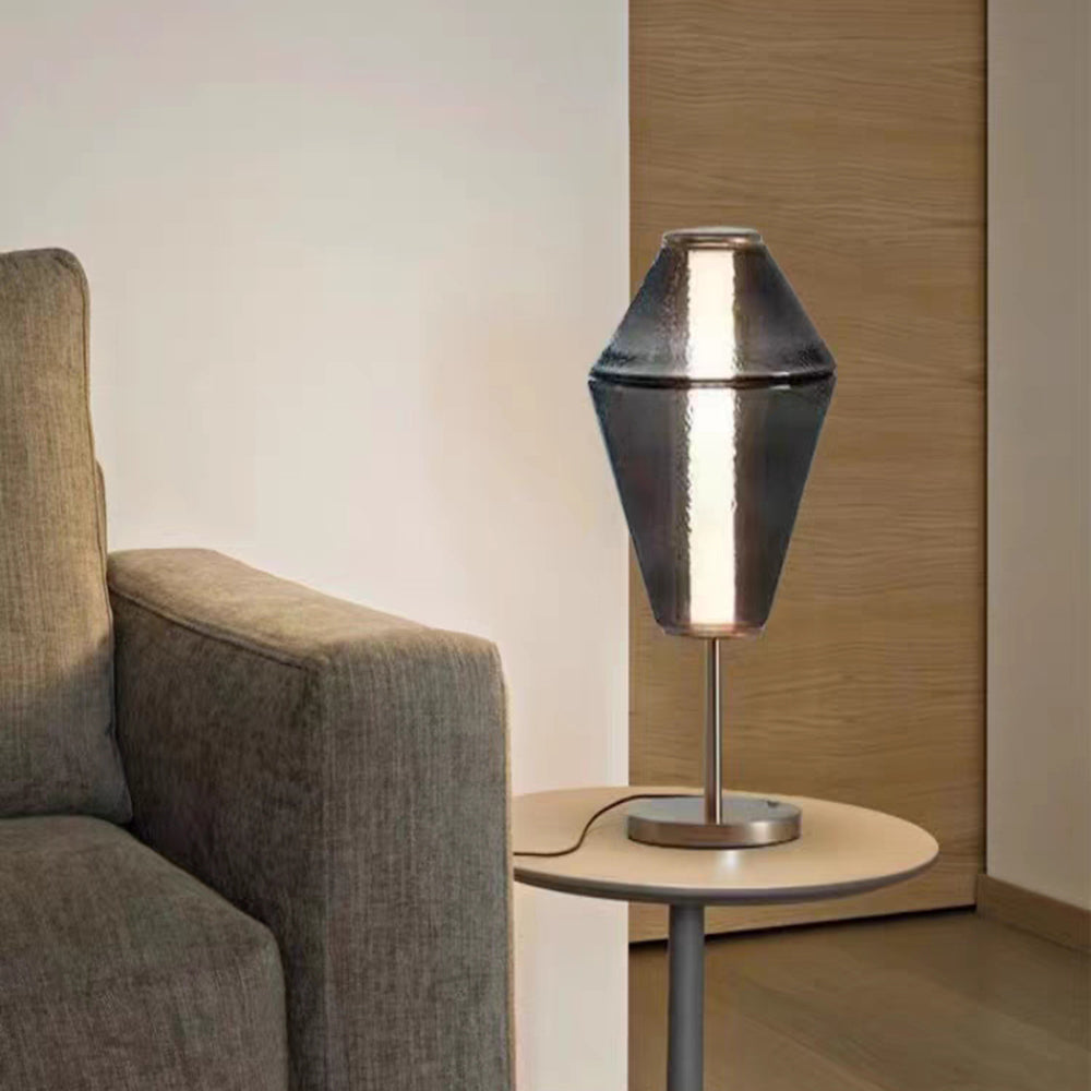 Evette Nordic Modern Black LED Pendant & Floor&Table Lamp, Glass