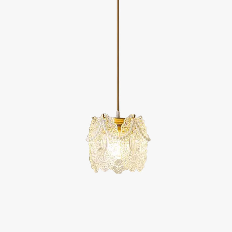 Kirsten French Lacey Flower Metal/Acrylic Pendant Light, White
