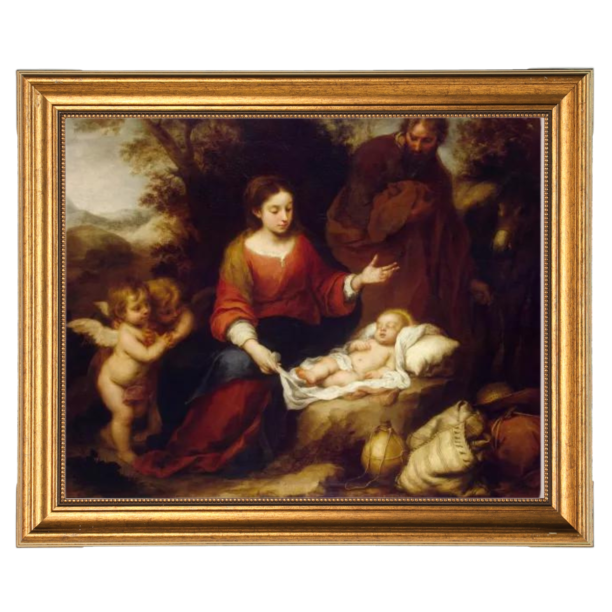 Rest on the Flight Into Egypt - Vintage Wall Art Prints Artfully For Living Room