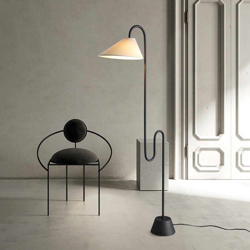 Salgado Postmodern Metal Curved Floor Lamp
