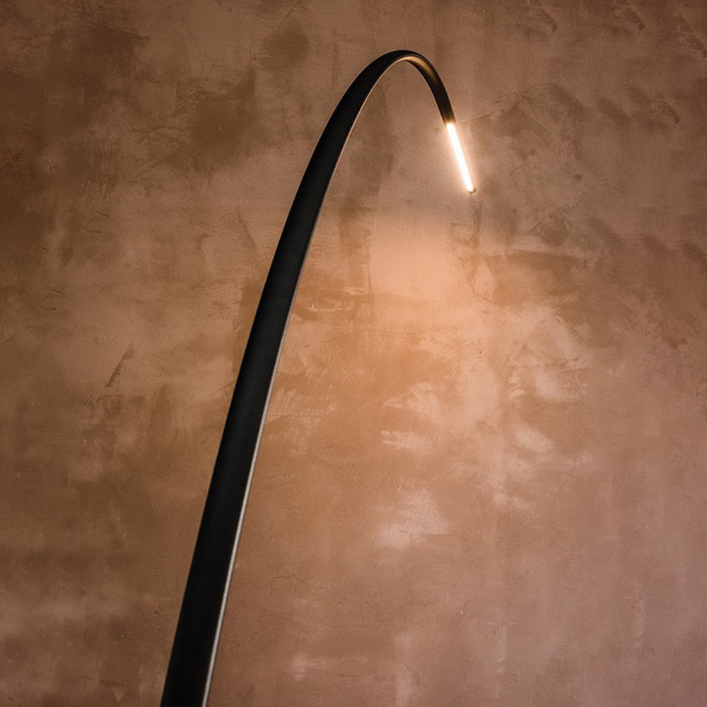 Edge Minimalist Long Linear Metal Floor Lamp, Black